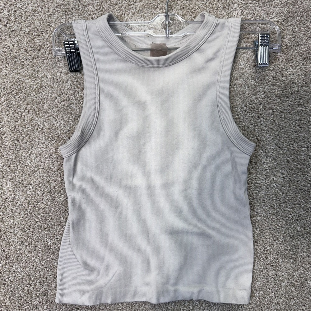 Bloom Seasons Tank Top Womens S/M Style 337 Cream Ribbed EUC